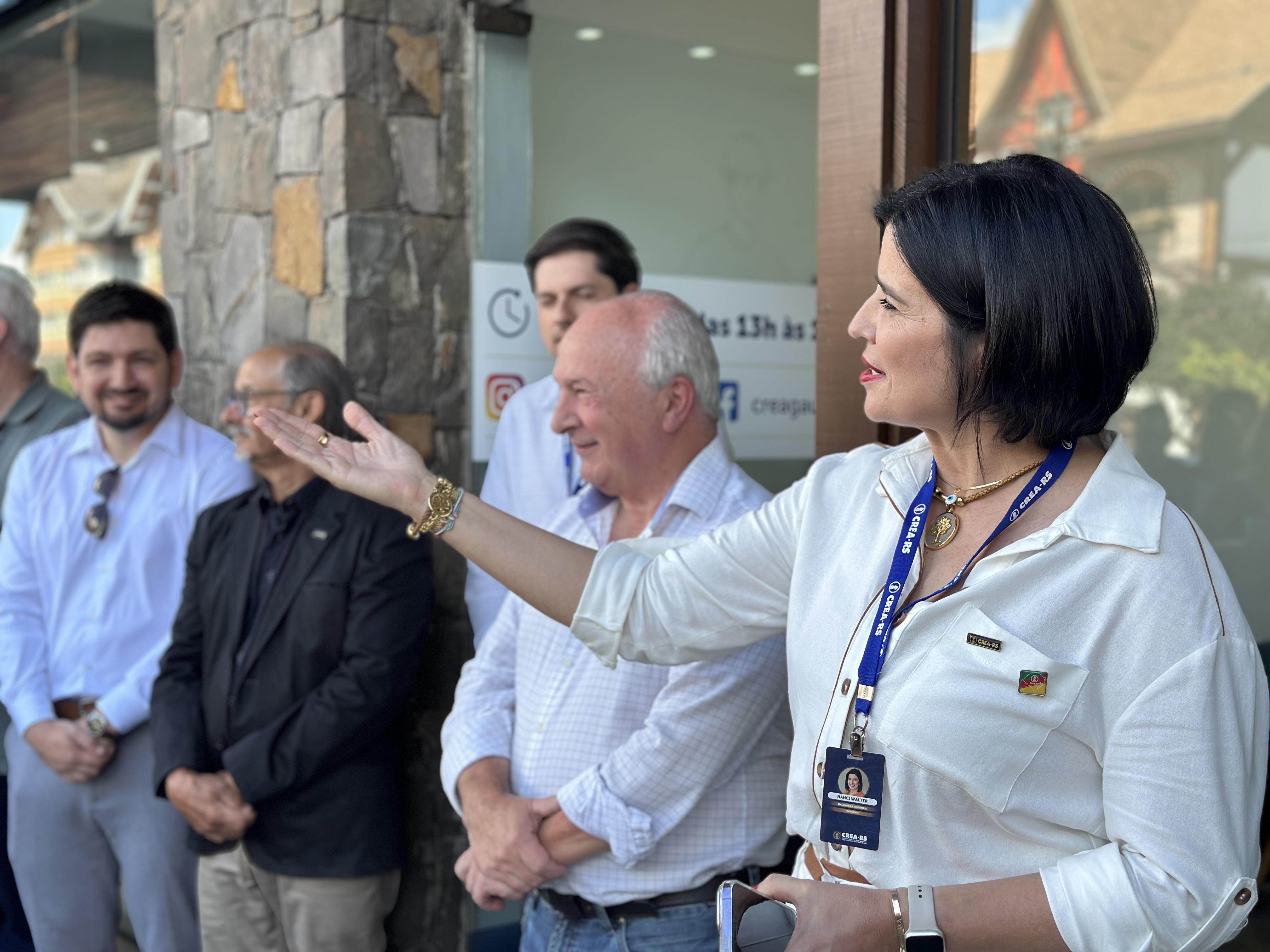 Presidente, Eng. Amb. Nanci Walter, falou do orgulho da nova sede